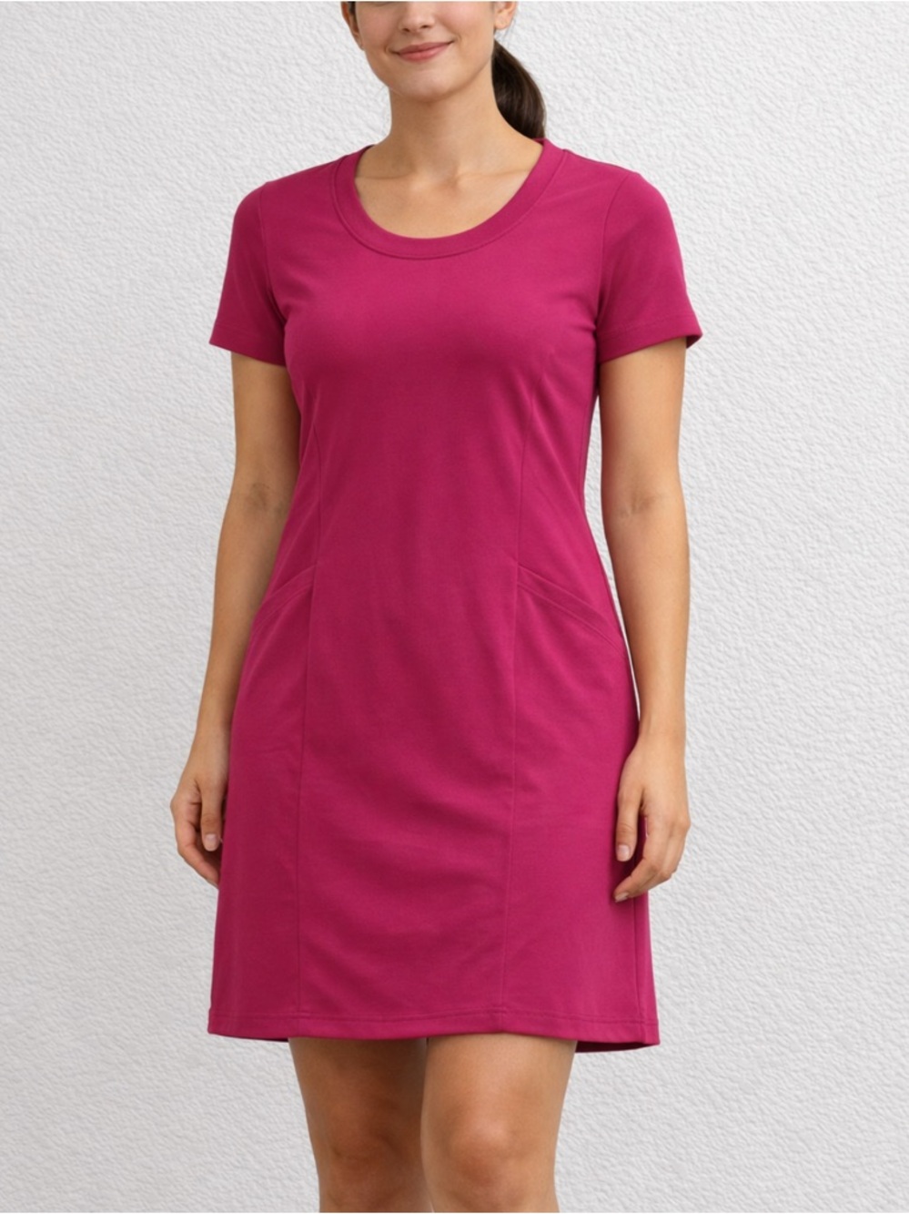 Go Lite activewear dress with pockets, fuchsia